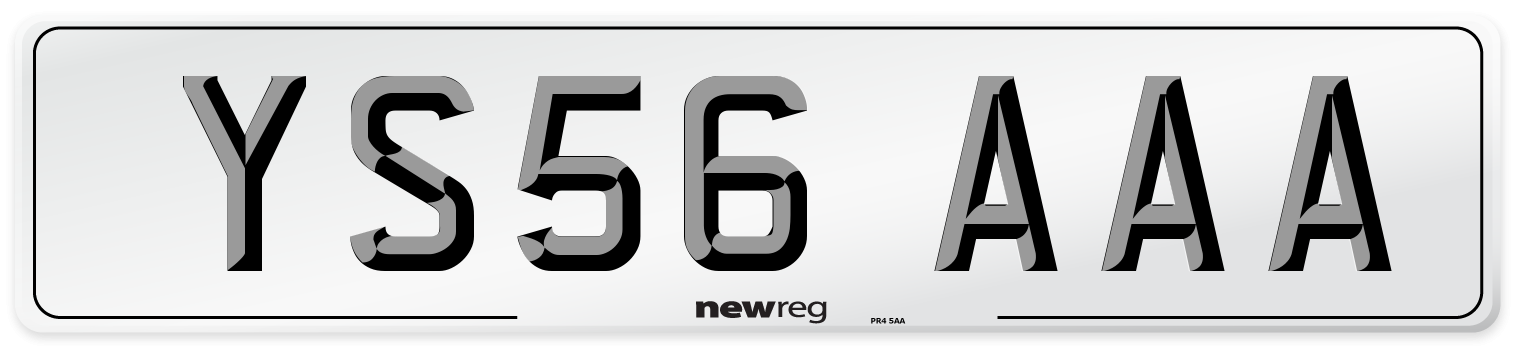 YS56 AAA Number Plate from New Reg